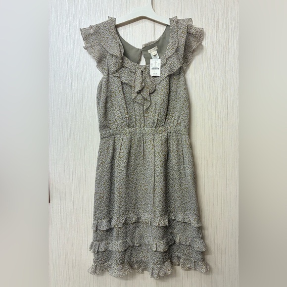 J. Crew Dresses & Skirts - NWT J. Crew Lucinda Letour 100% Silk Ditzy Floral Ruffle Hem Dress 0